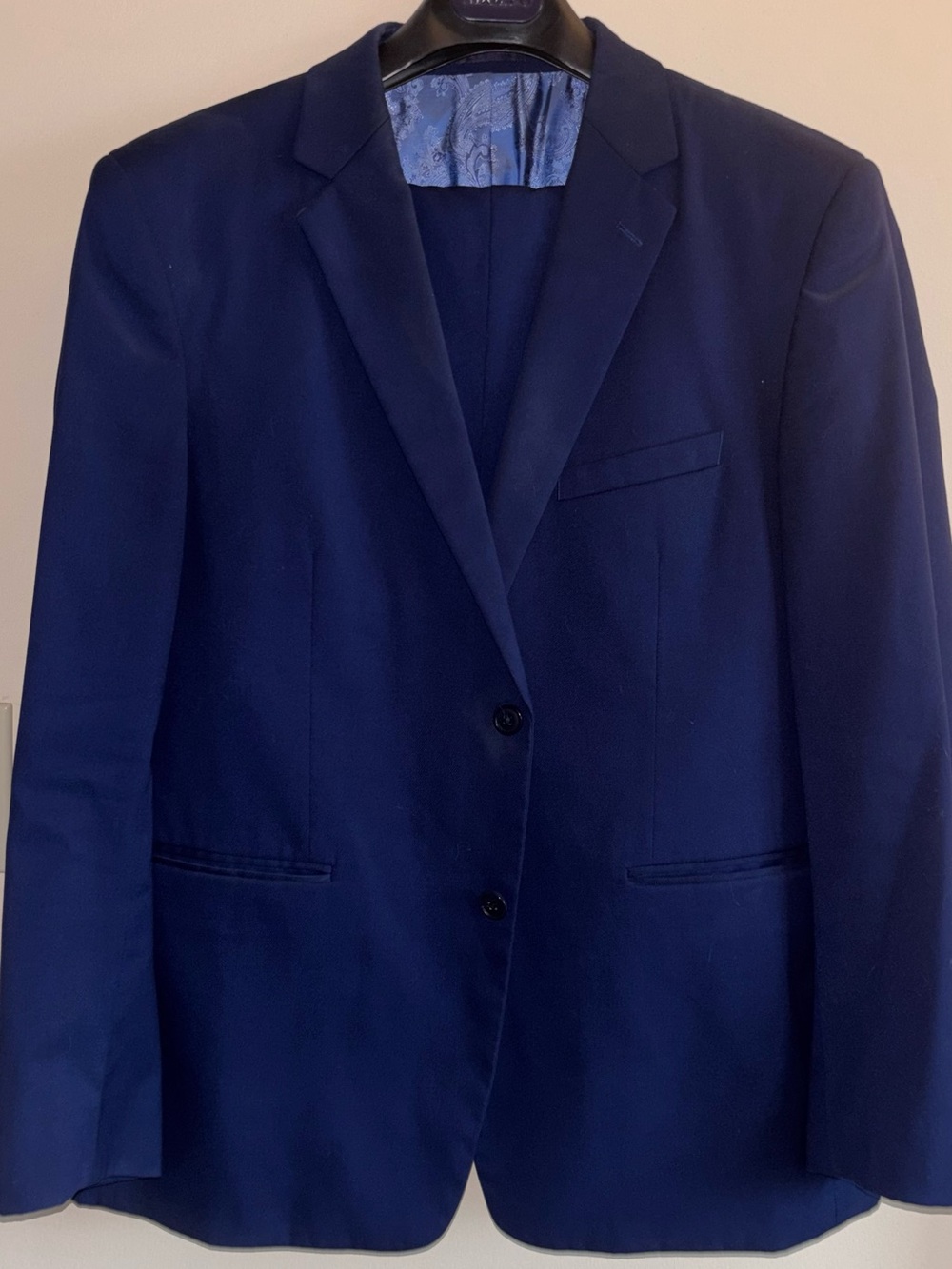 Men's Adolfo Navy Blue Motion Stretch Suit Set 42R 40Wx32L
